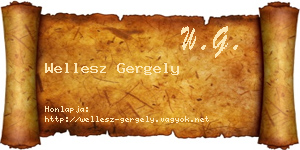 Wellesz Gergely névjegykártya